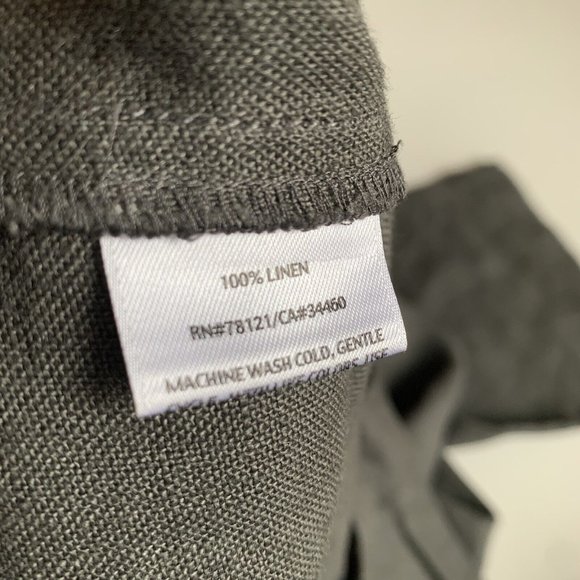 Eileen Fisher 100% Linen Pants Gray Comfort Casual Lightweight Size 10 - Picture 6 of 7